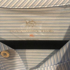 NWT - XL baby blue striped polo